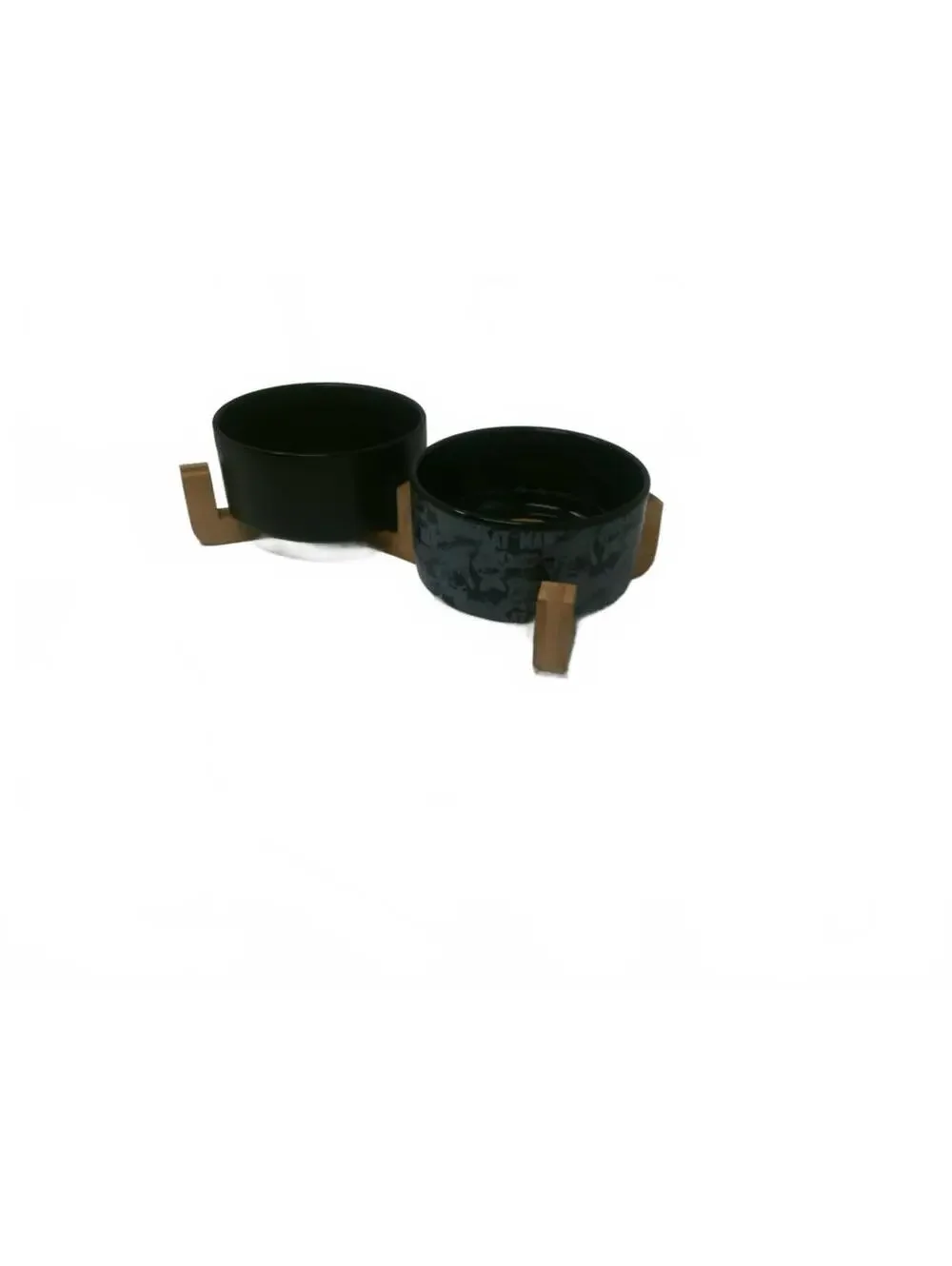 Batman Themed Double Dog Bowls with Wooden Stand